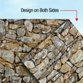 thumbnail image 5 of Collections Etc Realistic Faux Stone Privacy Fence Cover-Rope & Metal Eyelets Included-Easy Installation to Any Fence/Deck-Hides Unsightly Views-Weather-Resistant Polyester, Plastic - 180"L x 34"H, 5 of 5