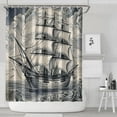 thumbnail image 4 of Nautical Sailboat Map Shower Curtains, Farmhouse Shower Curtains for Bathroom,Waterproof Fabric Shower Curtain Set with 12 Hooks Decor 72×84 Inch, 4 of 4