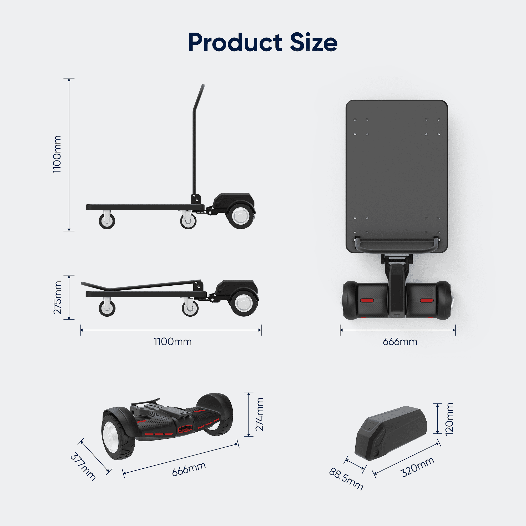 Electric Platform Truck,661lbs Capacity Heavy Duty Flatbed Cart, 1000W Powered Hand Truck Cart,15.5 Mile Endurance, for Warehouse High-Frequency Sorting, Stocking & Picking