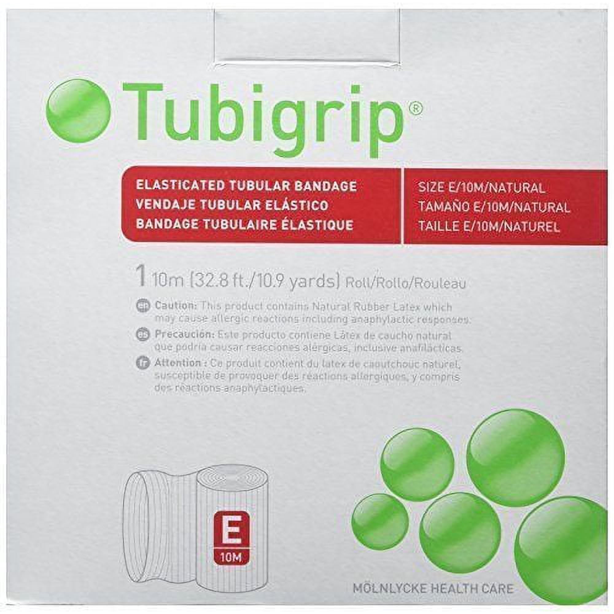Tubigrip Standard Compression Tubular Support Bandage 1434, Size E, Natural, 1 Each