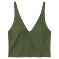 thumbnail image 7 of Fewfanhot Women's Cotton Camisole Tank Top with Built-in Bra, V-Neck Spaghetti Strap Basic Cami, Casual Layering Sleeveless Vest, S-3XL, 7 of 7