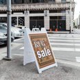 thumbnail image 5 of A-frame Sidewalk Rug Sale 24" x 36" Double Sided A-Frame Sidewalk Sign, Includes 2 Installed Vinyl Decals | Foldable Portable White Signicade Sandwich Board Signs, 5 of 5