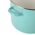 thumbnail image 6 of Martha Stewart Everyday Haverhill 12-Quart Teal Enamel on Steel Stock Pot with Lid, 6 of 8