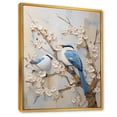 thumbnail image 2 of Designart "Simplified Exotic Birds Amid Cherry Blooms" Birds Of Paradise Floater Framed Wall Art Living Room, 2 of 5