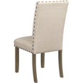 thumbnail image 3 of Bowery Hill Farmhouse Upholstered Side Chair in Beige-Rustic Brown (Set of 2), 3 of 4