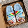 thumbnail image 2 of WZEIIOT Toddler Kids Girls Slippers Soft Animal Print Fuzzy Fooywear Comfortable Breathable Indoor Winter Cozy Home Shoes Us Size:10.5, 2 of 6