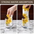 thumbnail image 6 of 6 Pcs Funny Kitchen Towels,White Sunflower Pattern Microfiber Dish Towels,Kitchen Tea Towels,Kitchen Towel Set (18" X 26"), 6 of 7