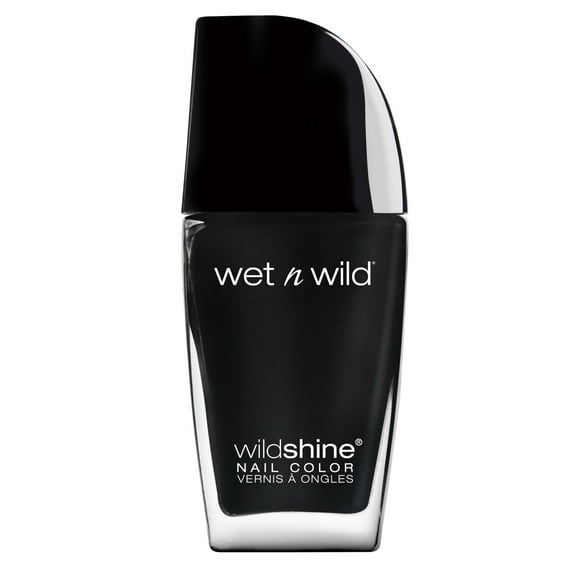 wet n wild Wild Shine Nail Color, Black Crème