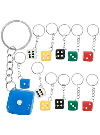 Dice Keychain for Women, Dice Cube Key Chain for Girls, Funny Dice Key  Ring, Cute Dice Keychains, Black Dice Amulet Keyring, Punk Dice Keychain