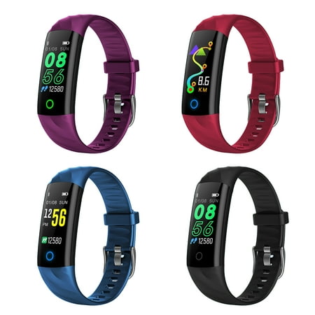 S5 Breathing Lamp Color Screen Swimming Sport Watch Smart Bracelet Pedometer Blood Pressure Heart Rate Monitor Activity Fitness Tracker for Men