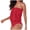 Red, variant on SUCS Women Strapless Bandeau Tops Swimwear Tankini Beach Swimsuit Bikinis Bathing Set