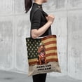 thumbnail image 4 of Freedom Paws Patriotic Bloodhound Vintage Memorial Day All Over Print 3D Canvas Tote Bag Dog Lover Reusable Handbag - 12006, 4 of 5