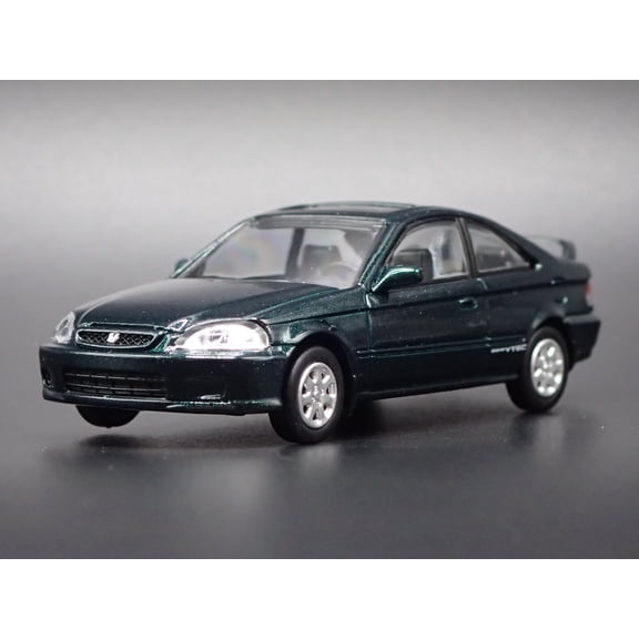 Open Box 1996-2000 HONDA CIVIC SI COUPE GREEN 1/64 SCALE COLLECTIBLE DIECAST MODEL CAR