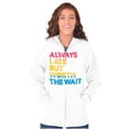 thumbnail image 4 of Worth The Wait But Always Late Ombre Zip Up Hoodie Men's Women's Brisco Brands X, 4 of 5
