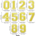 thumbnail image 5 of 40PCS Iron On Numbers Patches 2 Inch Sew On Applique Patches 0-9 Applique Embroidered Patch for Backpacks Clothing Shoe Shirt Hat Yellow, 5 of 9