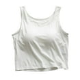 thumbnail image 3 of fatyb Crop Tank Tops for Women with Built in Bra Sleeveless Padded Womens Workout Yoga Shirts Activewear, 3 of 4