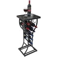thumbnail image 4 of Sorbus Marble Wine Rack Console Table - Freestanding Wine Storage Organizer for Small Spaces, Holds 11 Bottles, Metal with Faux Marble Finish, 4 of 8