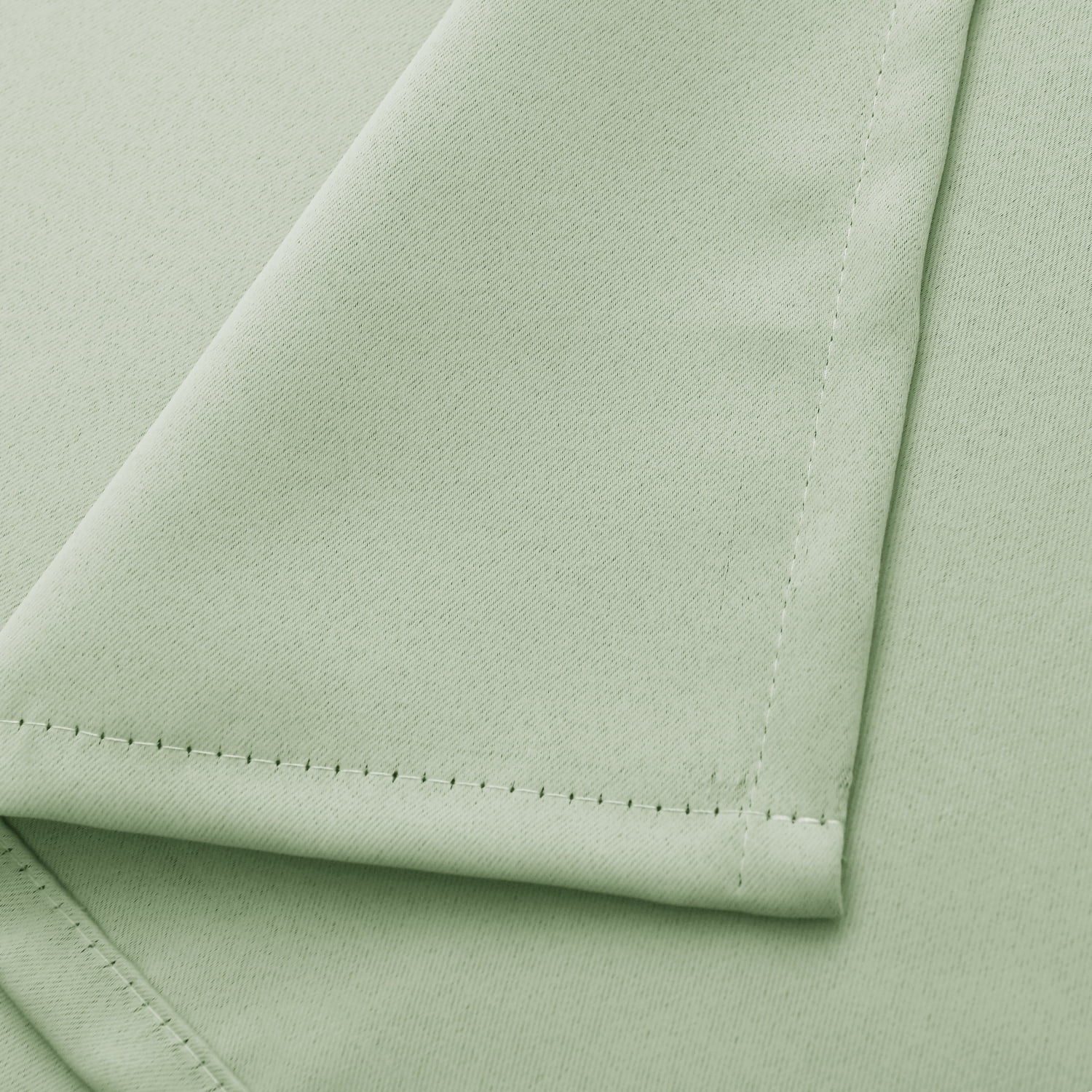 Hiasan Blackout Curtains for Bedroom, 42 x 63 Inches Length - Thermal Insulated & Light Blocking Window Curtains for Living Room/Kids Room, 2 Drape Panels Sewn with Tiebacks, Seafoam Green