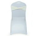 thumbnail image 3 of MDS Pack of 75 Spandex Chair Bow Sash Bands Ties Without Buckle for Wedding - Ivory, 3 of 6
