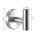 thumbnail image 6 of 2 Pack Towel Hooks, Brushed Nickel SUS304 Stainless Steel Coat Robe Clothes Hook Modern Wall Hook Holder for Bathroom Kitchen Garage Hotel Wall Mounted, 6 of 8