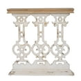thumbnail image 7 of Royard Oaktree Distressed Console Table, Antique White Entrytable w/Wood Carvings & Scrollwork Base, 7 of 7