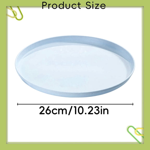 Blue 26Cm Plastic Serving Tray, Stackable Rectangular Food Tray For Kitchen Party Dining