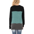 thumbnail image 4 of Haute Edition Women's Tunic Top with Twist Detail With Solid Color Block, 4 of 4