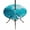 Blue Aqua, variant on Round Outdoor Tablecloth with Umbrella Hole and Zipper, Teal Blue Ocean Shark Tablecloth with Elastic Waterproof, Coastal Wave Summer Beach Patio Table Covers for 45" - 54" Picnic Pool Tables