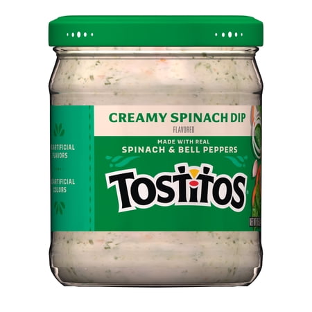 Tostitos Creamy Spinach, No Artificial Colors, No Artificial Flavors, 15 oz Jar