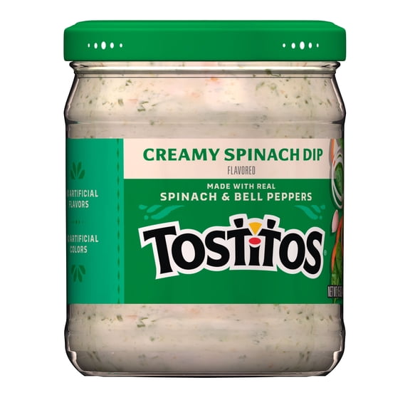 Tostitos Creamy Spinach, No Artificial Colors, No Artificial Flavors, 15 oz Jar