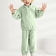 thumbnail image 2 of Odeerbi 6M-11Y Niños Niñas Trajes de Invierno Polipiel Sudaderas Cuello Mofle Con Media Cremallera Pantalones de Sudadera Niños Franela Manga Larga Ropa de Dormir Set, 2 of 9