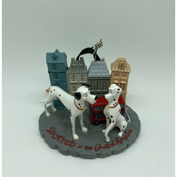 Disney Parks 101 Dalmatians Spotted at the United Kingdom Christmas Ornament New