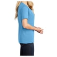 thumbnail image 3 of Yellow Rooster Women's Core Cotton V-Neck Tee Aquatic Blue XS, 3 of 6