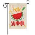 thumbnail image 1 of Muyoka Bandera de jardín pequeña colgante 30x45CM Bandera de primavera de verano de doble cara Bandera de bienvenida de jardín de lino duradera Decoración de patio de vacaciones para exteriores e inte Muyoka Hogar, 1 of 6