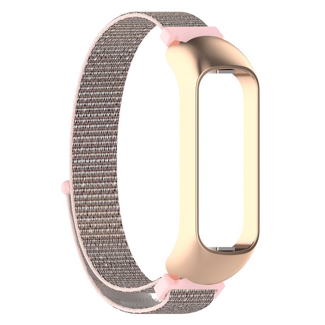 Correa pulsera ajustable DQrwqpou con banda nailon para Galaxy Fit2 SM-R220 rosa