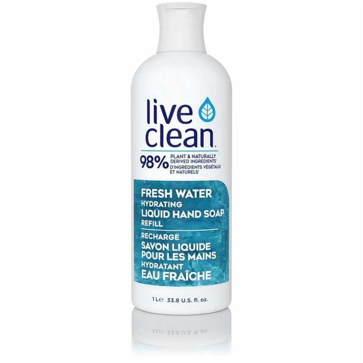 Live Clean Recharge de Savon Liquide Hydratant pour les Mains à L'Eau Fraîche 1 l