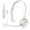 White, variant on HW02 USB Headset with Microphone Noise Cancelling &in-line Control, Ultra Comfort Headset for Laptop pc, -Ear Wired Office Call Center Headset for Boom Skype Webinars (USB-A)