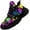 Black-colourful-b, variant on Men's Funky Graffiti Sneakers Splash Mesh Athletic Tennis Shoes with Skull Artwork Lightweight Casual Halloween Running Shoes