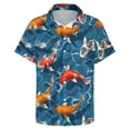 thumbnail image 2 of Camisa hawaiana con estampado 3D de peces para hombre, camisa colorida de manga corta con botones, divertida camisa de fiesta para playa, ropa para hombre, 2 of 4