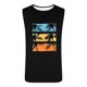 thumbnail image 4 of Camiseta sin mangas de cuello redondo para hombre, estampada, informal, deportiva, elástica, de moda, de poliéster., 4 of 5