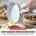 thumbnail image 5 of GreenPan Bobby Flay Aluminum Ceramic Nonstick 12-Piece Cookware Set, Cream White, 5 of 13