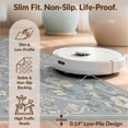 thumbnail image 6 of Design&I 9'x12' Washable Area Rug Chinoiserie Floral Bird Vintage Garden With Scrolling Branch Border for Master Suite, Under Bed, Sleek Flatweave Pet Friendly, 6 of 7