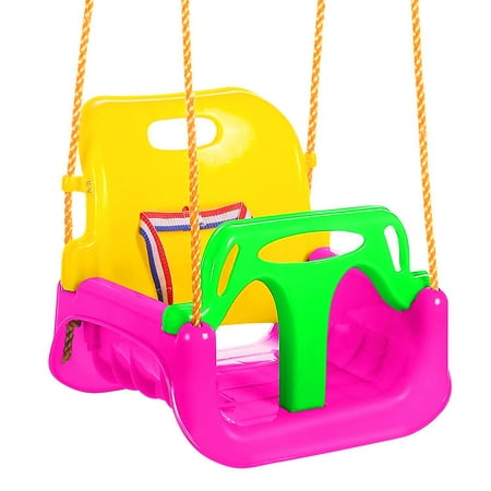 Outdoor 3-in-1 High Back Toddler Baby Swing Set Children Full Bucket Seat Swing for Outside Playground Park