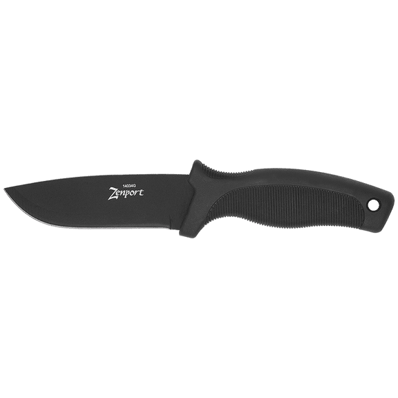 Zenport 14034G Hunting Knife, 9-Inch, 4.2 Inch Stainless Steel Blade, Black - 3 Pack