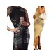 thumbnail image 3 of Vestido ajustado de punto con estampado Txlixc para mujer Y2K verde ahuecado Midi vestidos sin mangas 2021 vestido de playa de verano Txlixc  Estilo de ocio, 3 of 4