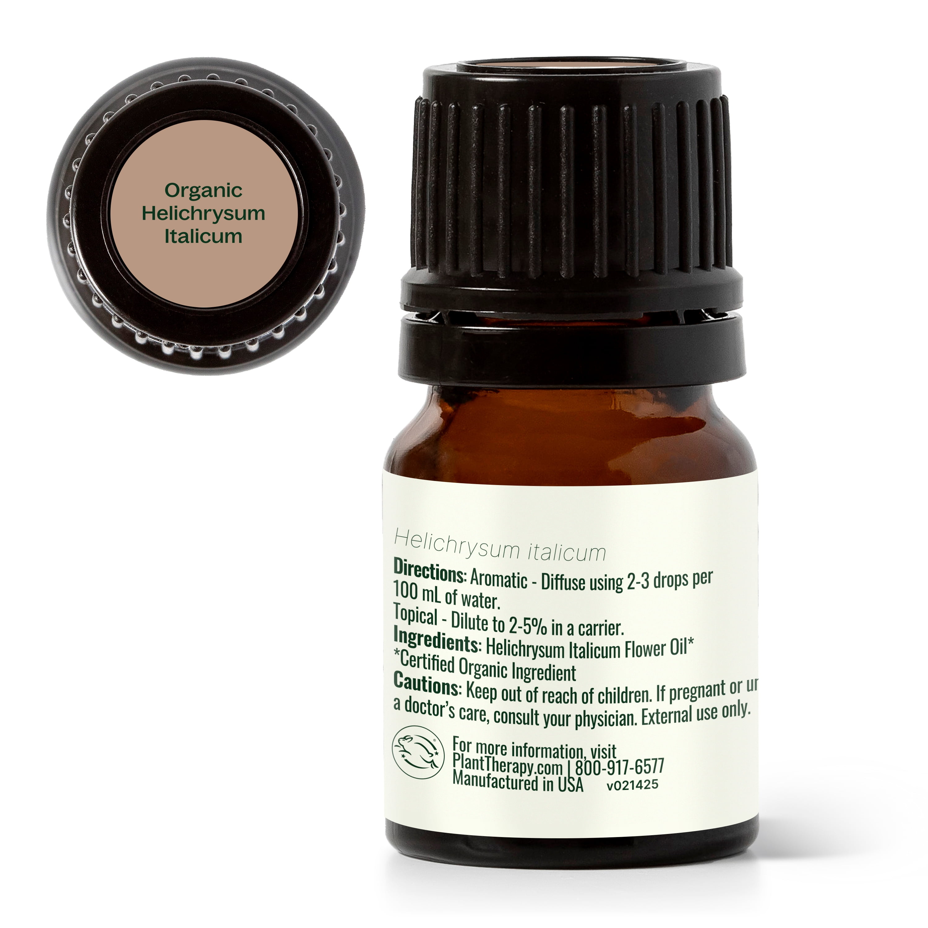 Plant Therapy Organic Helichrysum Italicum Essential Oil, 100% Pure, USDA Certified Organic, Undiluted, 2.5 mL (1/12 oz)