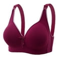 thumbnail image 2 of HNMKIU Women's Plus Size Comfortable Breathable Wire Seamless Four Clasp Maternity Bra Enhancing Lift Design, 2 of 3