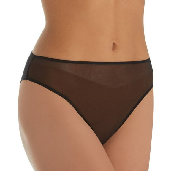 Women's Only Hearts 51626 Whisper High Cut Brief Panty (Black S)
