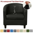 thumbnail image 2 of AIGIA 2 Piece Club Chair Slipcover Stretch Barrel Chair Covers PU Waterproof Solid Tub Chair Slipcovers for Living Room ﻿, 2 of 19