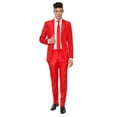 thumbnail image 1 of Suitmeister Veste Costume Rouge avec Cravate pour Adulte, Pantalon, Saint-Valentin, Noël, Grand, 1 of 2